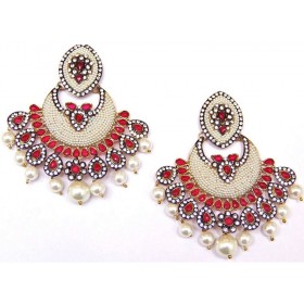 Pearl Chand Bali Earrings